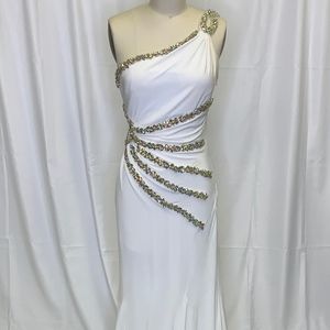 Beaded Jersey Knit Gown
